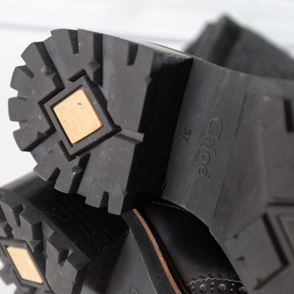 CHLOÉ Black & Grey Franne Sock Boots - Size EU 37 / US 6.5 - 7 - EUC - Picture 11 of 16